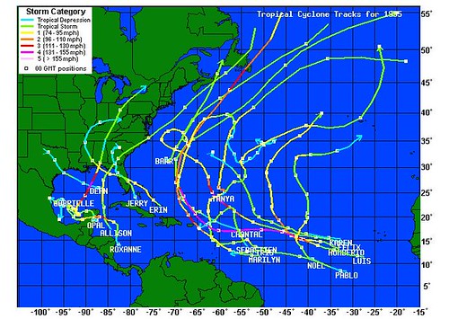 1995 Hurricane Map