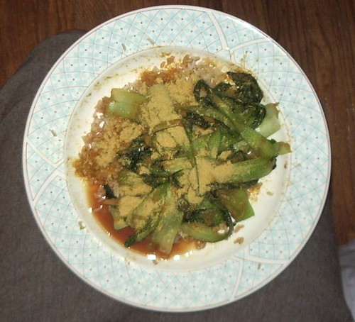 Bok Choi sautee with Nutritional Yeast