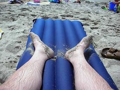 White beach legs