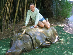 Christi Riding the Hippo
