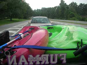 kayaks on truck