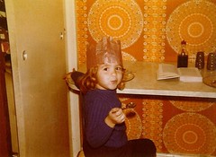 Christmas lunch circa 1975, can you not tell by the wallpaper?