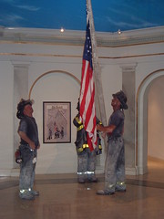 Firefighters at the wax museum