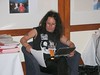 Toni Jerrman writing an article in the Fan lounge
