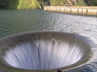 The Morning Glory Spillway, Monticello Dam, California (originally posted at the Davis Wiki)